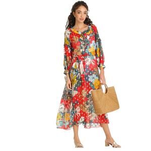 Bambah Beach | Selva Butterfly Floral Kaftan Maxi Dress